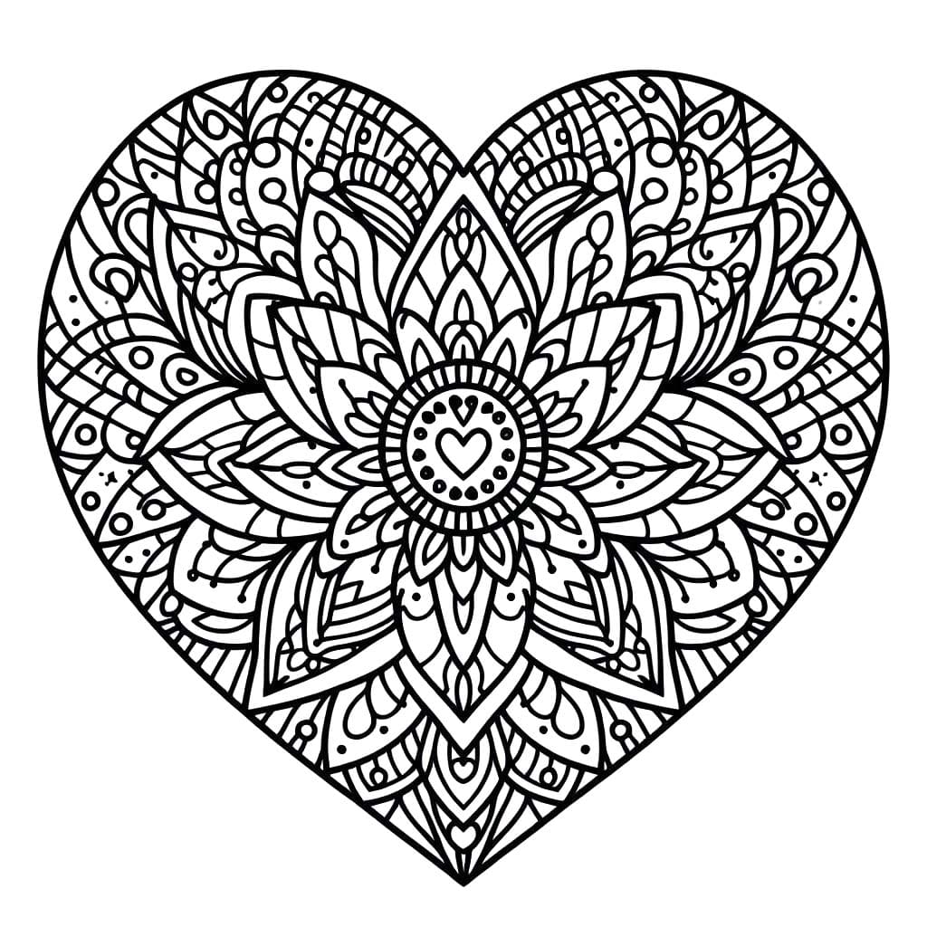 Mandalas Cœur 103